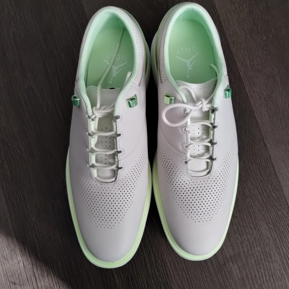 9.5 Or 10.5 Nike Jordan ADG 4 Golf Shoes Cleats Phantom Barely Volt DM0103-003 - Picture 5 of 11
